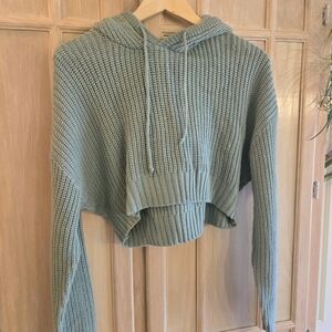 Streetwear Society Mint Knit Sweater Womens/Juniors Small Hooded Sweater